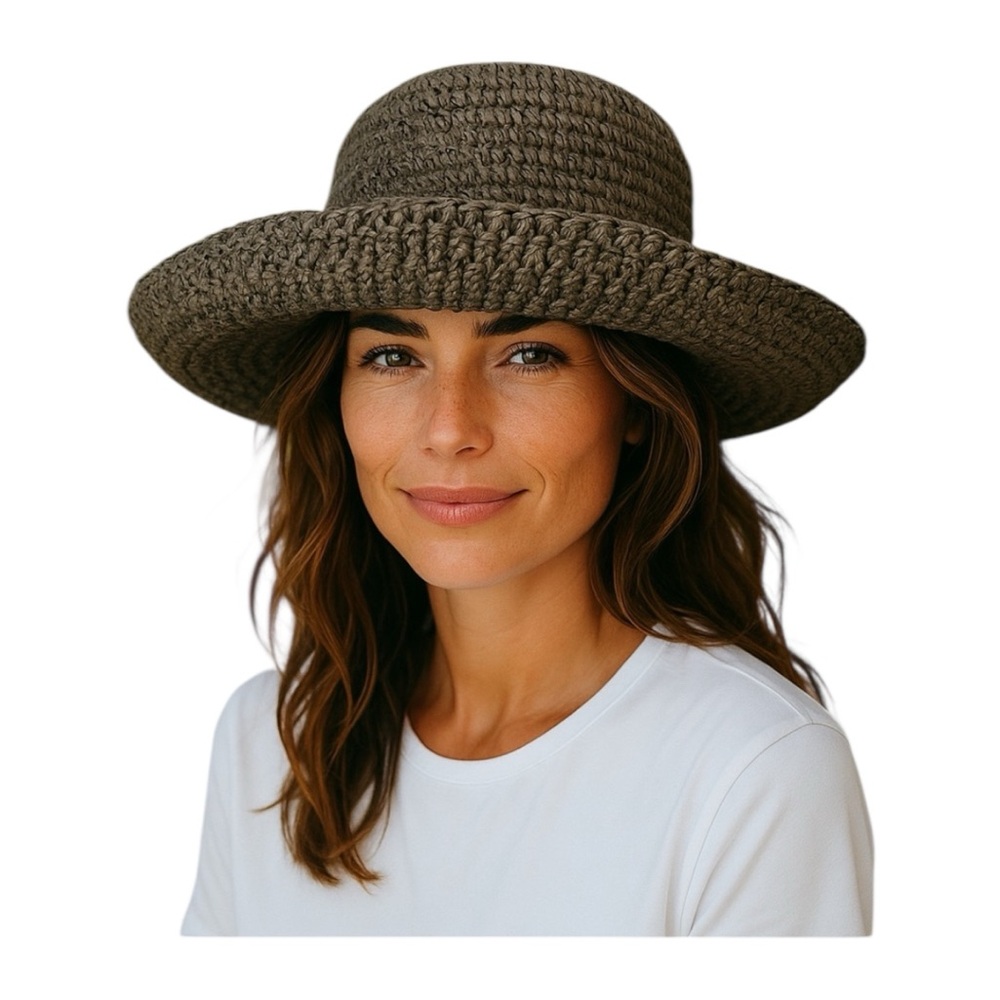 Kettle Brim Up Green Natural Fiber Hat